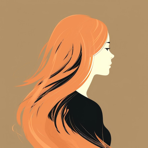 Beautiful woman Illustration AI GenerativexA