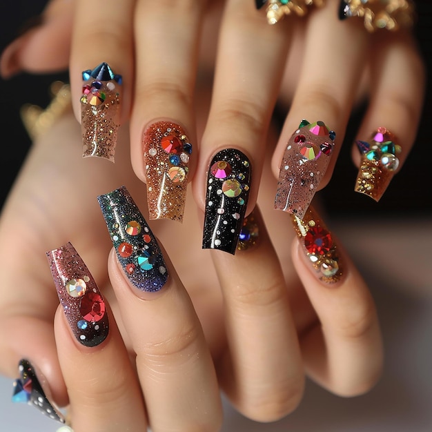 beautiful woman nail art nail paint designs