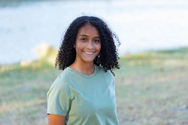 Beautiful woman in a park