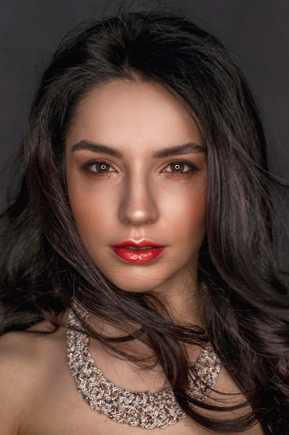 Beautiful woman portrait in studio