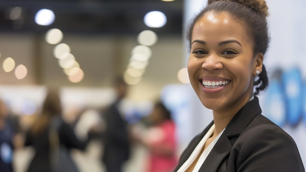 Beautiful woman smiling in the office