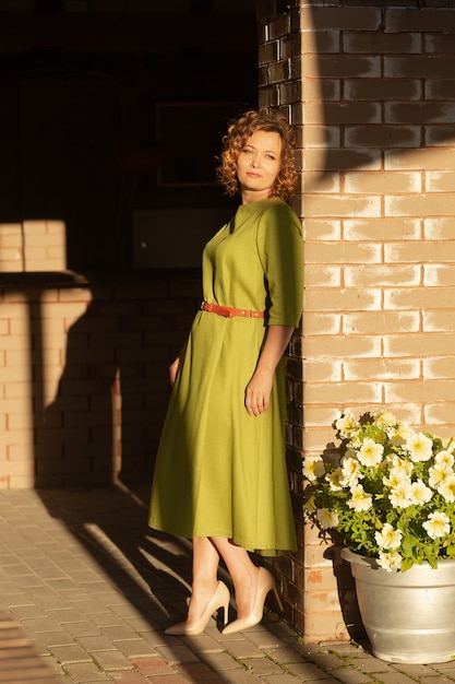 The Beautiful woman in a summer cafe