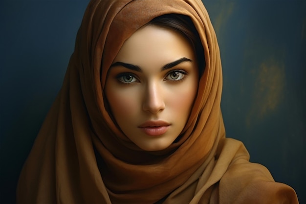 Beautiful women wearing hijab