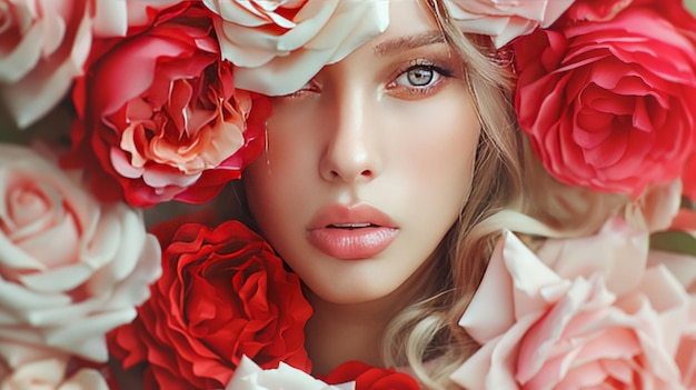 beautiful women with roses ar 169 Job ID 0db16e5ba5324c7396dc3e5a8bc5e0a1