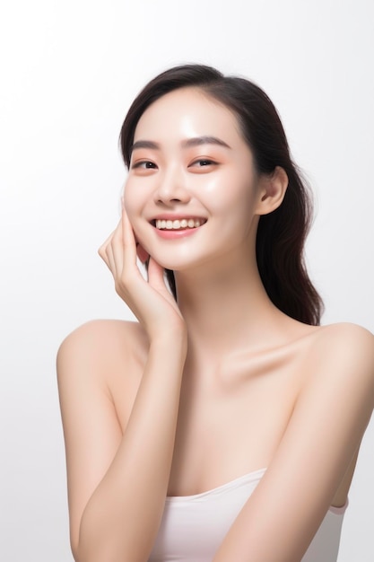 Beautiful young female model in concept of skin care