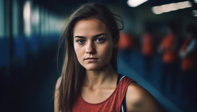 Beautiful young girl in sport