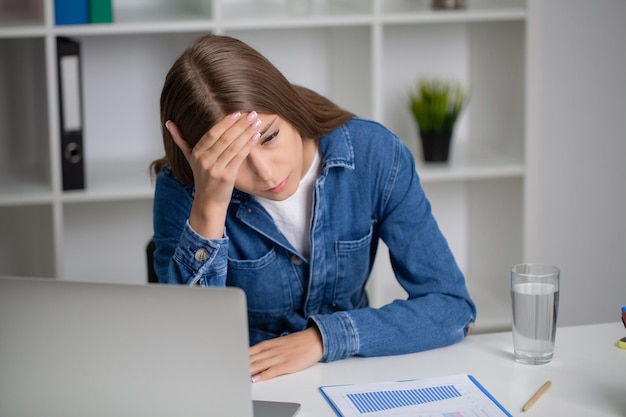 Beautiful Young Woman Feeling Strong Head Pain