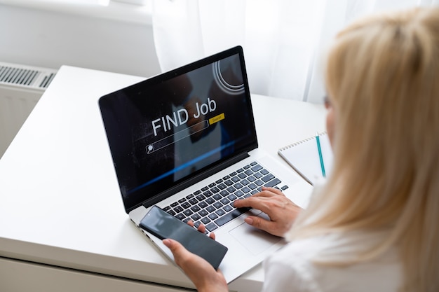 Beautiful young woman having video conference call via computer. Call Meeting. Home office. Stay at home and work from home concept during Coronavirus pandemic