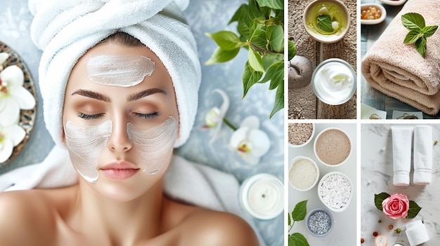 beautiful young woman in spa salon