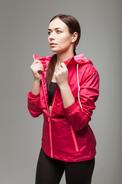 Beautiful young woman in sportswear