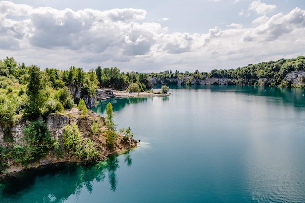 Beautiful Zakrzowek lake in Krakow Poland