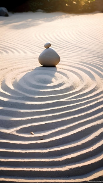 Beautiful Zen Garden Harmony Peaceful Morning Light