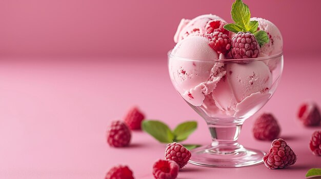 beautifull pink colour strawberry ice cream cup