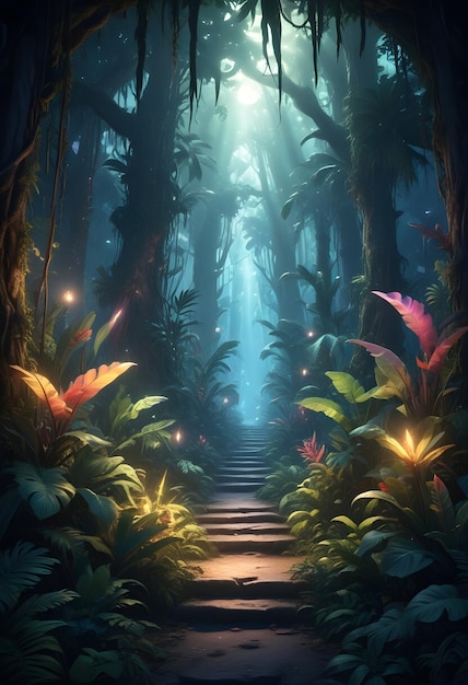 Beautifull tropical forest background