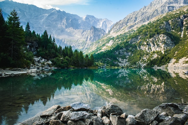 A beautifull view on the aviolo lake