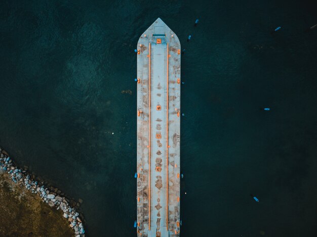 Beautifull view on the iseo lake from a drone