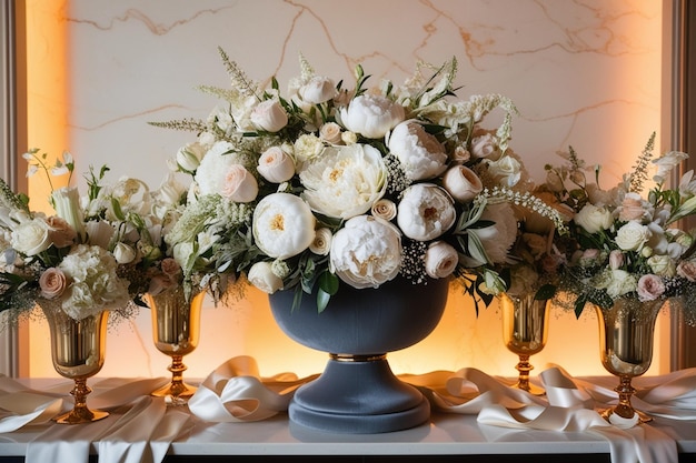 Photo beautifully arranged bridal bouquet for the perfect wedding