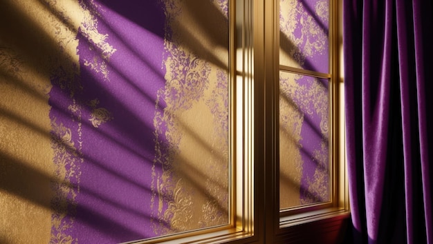 A beautifully illuminated window adorned with luxurious curtains