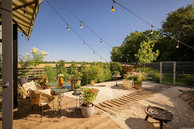 Beautifully landscaped tiny back yard