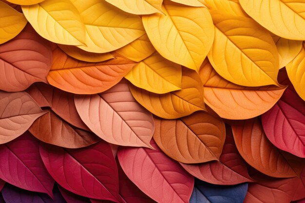 Beauty of autumn with a fall foliage background A vibrant palette of colorful leaves Generative AI