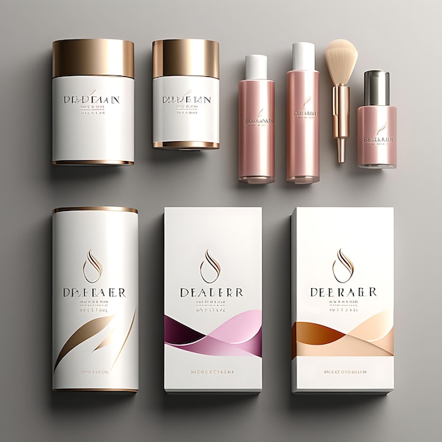 Photo beauty amp cosmetics design mockups packaging and brand displays