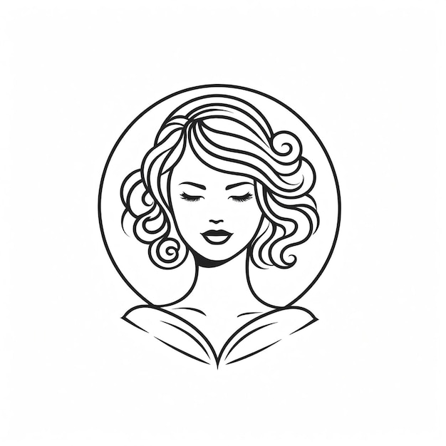 Photo beauty face vector illustration vector logo design