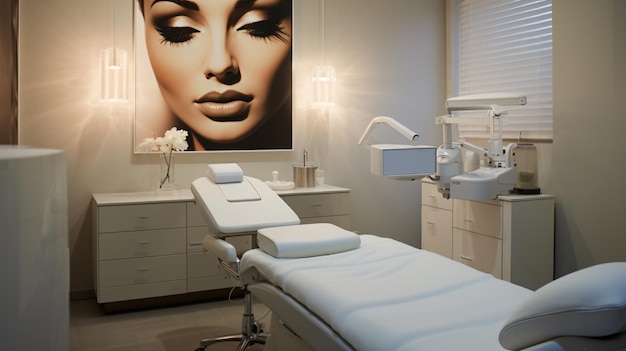 Beauty facial treatment room