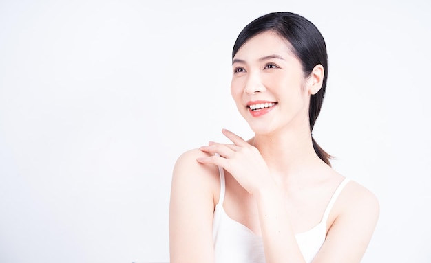 Beauty image of young Asian woman with beautiful skin