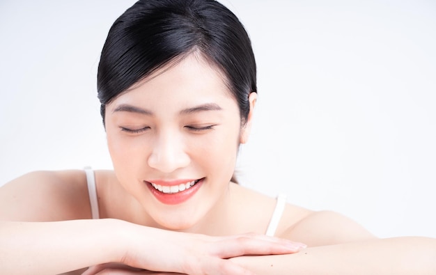 Beauty image of young Asian woman with beautiful skin