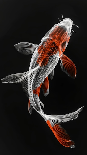 beauty koi fish illustration