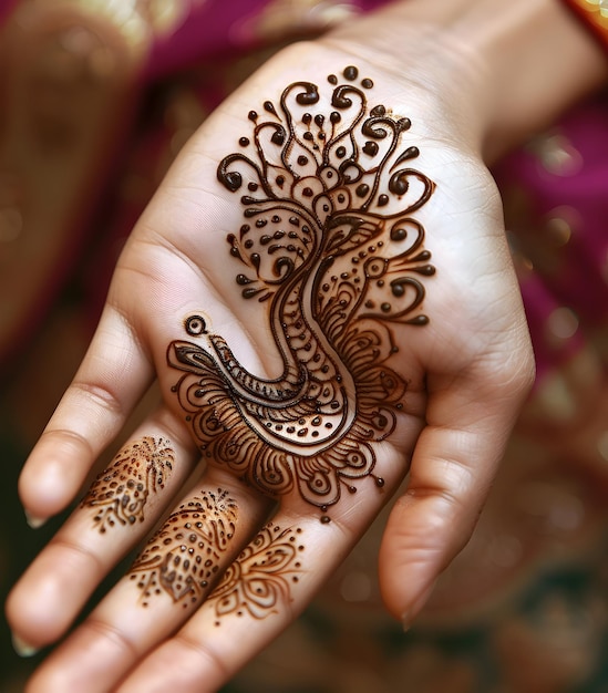 Photo the beauty of mehndi designs