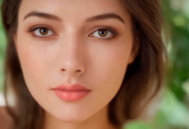 beauty people and health concept beautiful young woman face