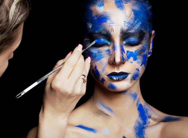 Beauty portrait of faceart