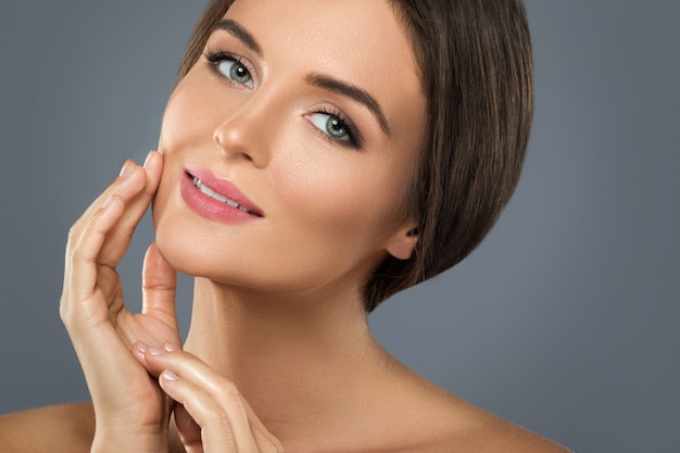 Beauty portrait of young lovely woman