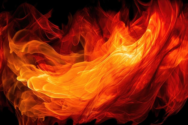 Beauty and power of flames in vibrant colors Generative AI