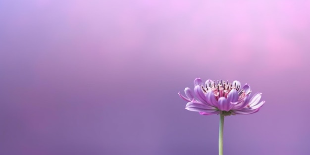 Beauty purple flower garden decoration copy space blurred background Generative AI