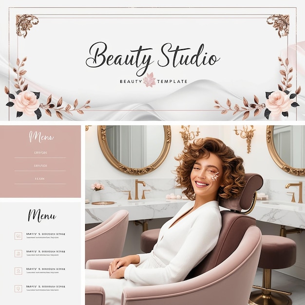 Photo beauty salon template design