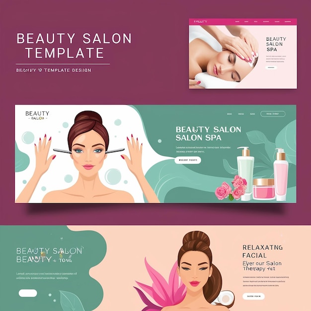 Photo beauty salon template design