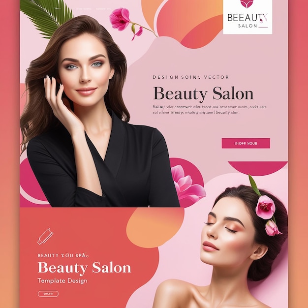 Photo beauty salon template design