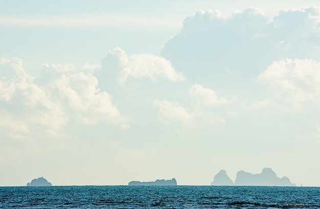 The beauty of the sky In the sea and Koh at Chumphon in Thailand.