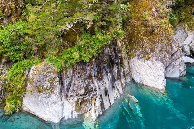 Beauty of South Island Portrait of Blue pool New Zealand