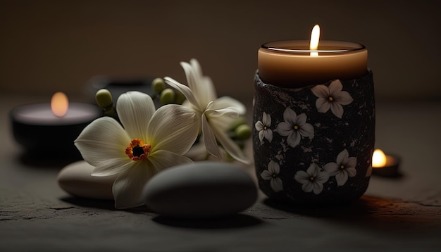 The beauty of tranquility a relaxing Still life with peaceful ambiance