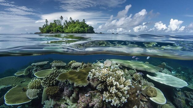 Photo beauty of underwater coral garden