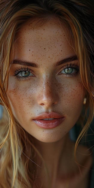 the beauty of a woman with freckles