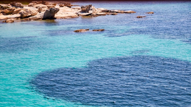 Beautyful lagoon colors at sea