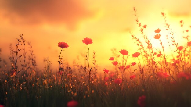 Photo a beckoning landscape the slightly frowning sky does not darken the colors of the field