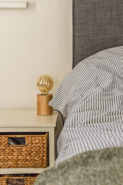 Bed and chairs in bedroom