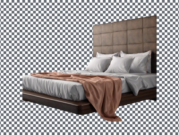 Bed isolated on transparent background