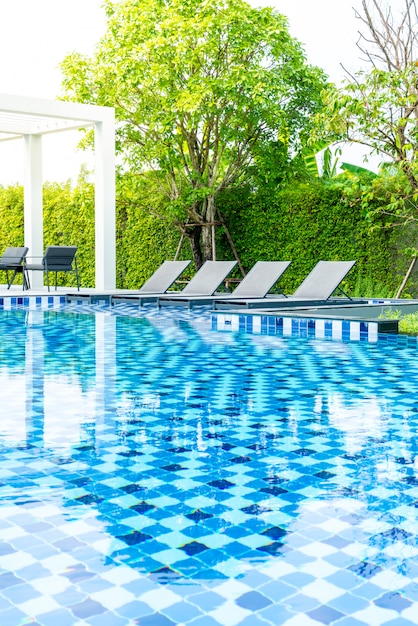 bed pool with outdoor swimming pool in hotel and resort