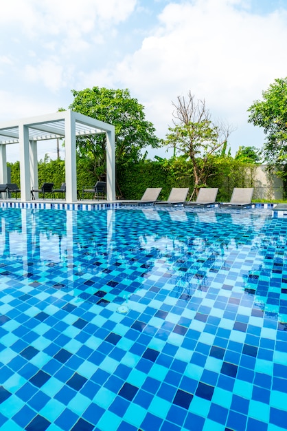 bed pool with outdoor swimming pool in hotel and resort